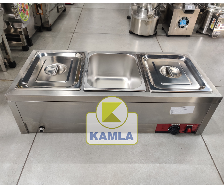 Stainless Steel Bain Marie 3 Pans 1/2 - 150 mm