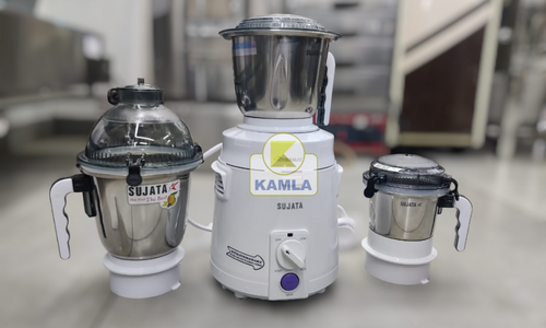 Sujata Dynamix, Mixer Grinder, 900 Watts, 3 Jars (White)